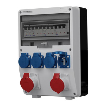 Rozdzielnica budowlana TD-S/FI 2x16A 4x230V gniazda Mennekes Doktorvolt DV-6862-F