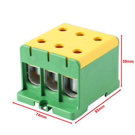 Złączka szynowa uniwersalna ETB 150/1x3 Al/Cu elektryczna śrubowa 6 otwory do kabli Elektro Becov UK3150.24