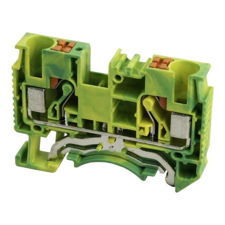 Złączka szynowa przelotowa zaciskowa żółto-zielona PE 10mm2 1P UL DS10-PE-01P-1C-00AH