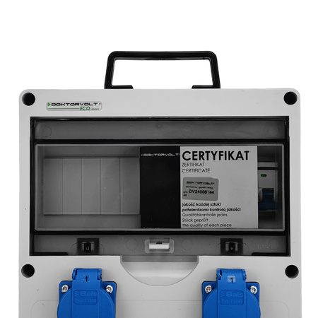 Rozdzielnica budowlana z kablem ECO-S SKH 16A 32A 2x230 Schuko Doktorvolt® DV-0083-D