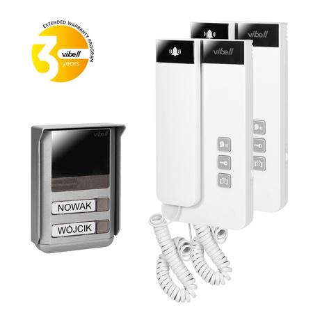 Zestaw domofonowy 2-rodzinny. 2-żyłowy. natynkowy. SALEM MULTI OR-DOM-SL-924