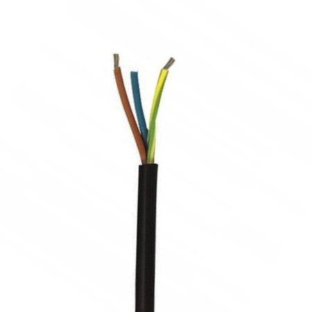 1m Przewód przemysłowy 3x2,5mm2 H07RN-F OnPD 450/750V kabel czarny w gumie giętki 1124-311AA-YY010 010000125