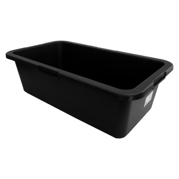 Kastra budowlana prostokątna 40L czarna z regranulatu PP/PE pojemnik na zaprawę beton klej odporna wiadro pojemnik donica kalfas DV-5626