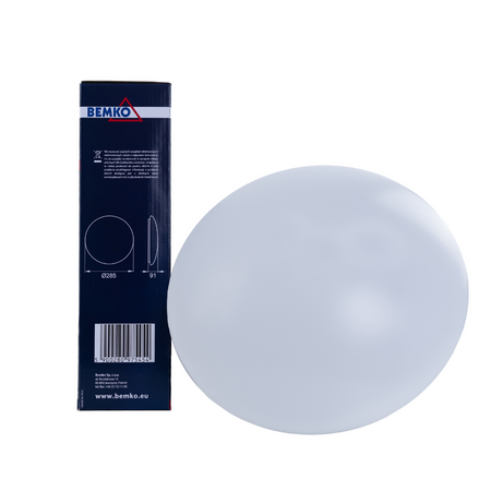 Plafoniera Plato 2xE27 IP44 mleczny klosz biała C37-PLA-285-2E27