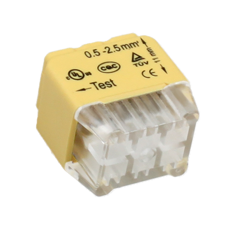 Złączka instalacyjna wciskana 6-przewodowa dwurzędowa na drut 0.75-2.5mm2 IEC 300V/24A 50 szt. OR-SZ-8004/6/50