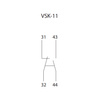 Styki pomocnicze 2x6A 1NO 1NC do VSM220, VSM425 ELKO VSK-11