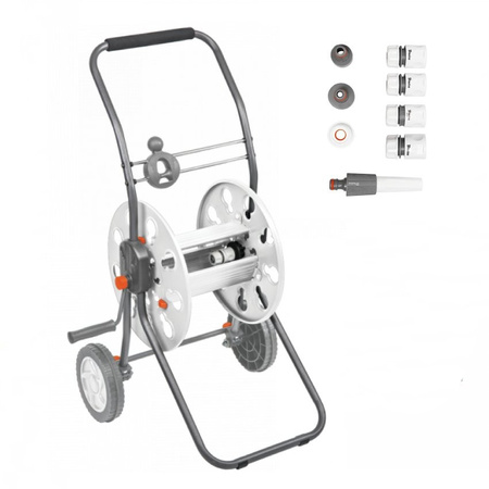 BRADAS Wózek WHITE LINE na wąż 1/2" 60m z zestawem armatury TITAN REEL WL-W5000