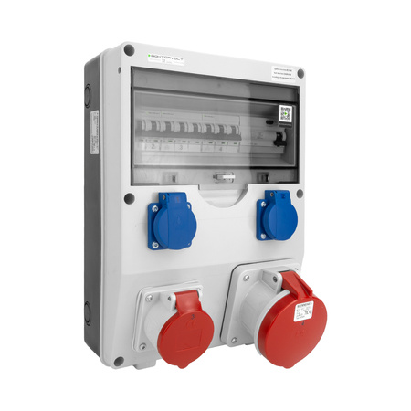 Rozdzielnica budowlana TD-S/FI 63A 16A 2x230V Schuko Doktorvolt DV-2268-D