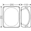 Hensel Puszka IP66/ip67 255x205x112mm bez przetłoczeń i zacisków czarna poliwęglan KF2500 C KF 2500C