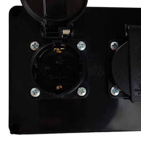 Puszka hermetyczna z gniazdami 230V Schuko IP54 Marlanvil 6.82105