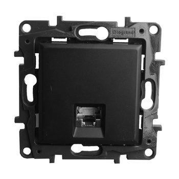 Gniazdo komputerowe pojedyncze RJ45 kat.6 UTP czarne Niloe Step 863563