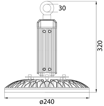 Oprawa przemysłowa LED High Bay 150W 4000K IP65 hermetyczna C85-HBU2-150V-740P-1