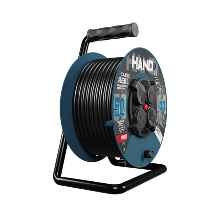 Przedłużacz bębnowy HAND PRO 50m 4x Gniazda 230V IP44 H05RN-F 3x1,5 mm² W-96307