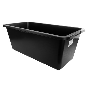 Kastra budowlana prostokątna 60L czarna z regranulatu PP/PE pojemnik na zaprawę beton klej odporna wiadro pojemnik donica kalfas DV-5619