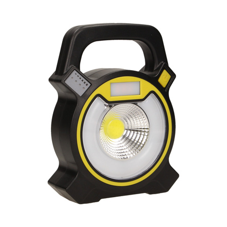 GIOVIA LED 5W naświetlacz roboczy z akumulatorem. 300lm. IP44. 6000K. 2x1200mAh. z ładowarką USB i funkcją power bank OR-NR-6077L6