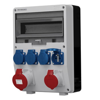 Rozdzielnica budowlana TD 32A 16A 4x230V gniazda Mennekes Doktorvolt DV-6855-F