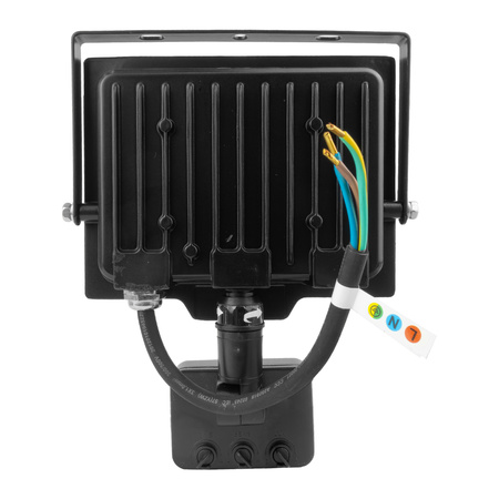 Naświetlacz LED 30W z czujnikiem ruchu czarny IP65 oświetlenie zewnętrzne 3000lm GT-GCR30W-64