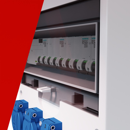 Rozdzielnica budowlana na stojaku zabezpieczenia Siemens pTD-S/FI 32A 16A 4x230V SET gniazda Mennekes Schuko Doktorvolt DV-6221-D