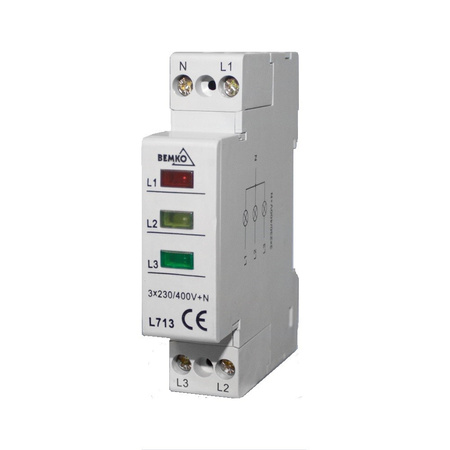 Kontrolka sygnalizacyjna 3-fazowa 3-kolorowa Bemko A15-L9-3F