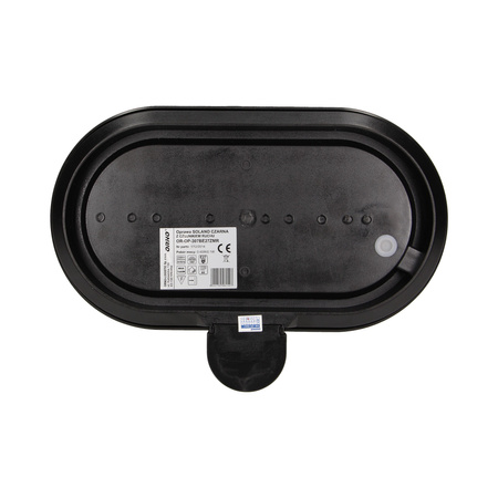 SOLANO. oprawa ogrodowa z czujnikiem ruchu 180st. 1x60W. E27. IP44. plastik. czarna