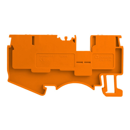 Złączka szynowa 4mm2 1P 3-przewodowa zacisk push-in pomarańczowa DS4-TW-01P-15-00A(H)