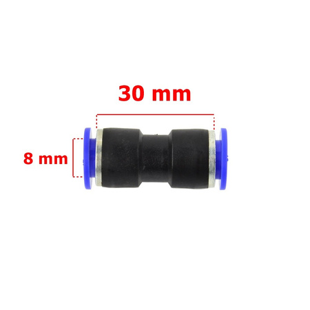 Złączka automatyczna do węża PU/PE prosta fi 10 mm G03013