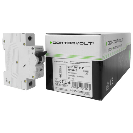 Wyłącznik nadprądowy MCB 10kA 1P 6A VDE B6A Doktorvolt DV-3141