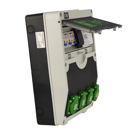 Stacja ładowania rowerów elektrycznych 12 modułowa 4x230V 4xRCBO Doktorvolt DV-2137