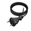 Przewód przyłączeniowy 5m z wtyczką prostą TYP E 230V 16A 2×1 mm² H05RR-F PP-21 czarny W-97191