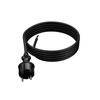 Przewód przyłączeniowy 3m z wtyczką prostą 250V 16A 2x1,5 mm² IP44 H07RN-F PP-40H czarny W-97198