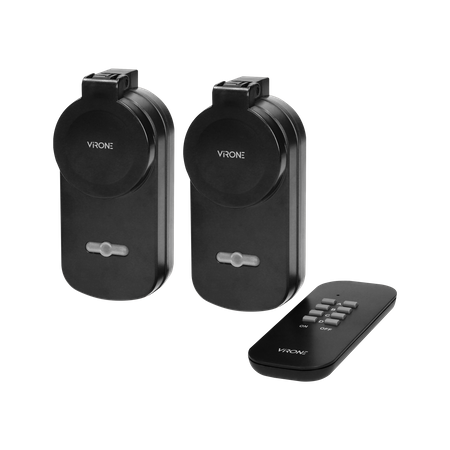 Zestaw bezprzewodowych gniazd sterowanych pilotem 2+1 IP44 RS-2