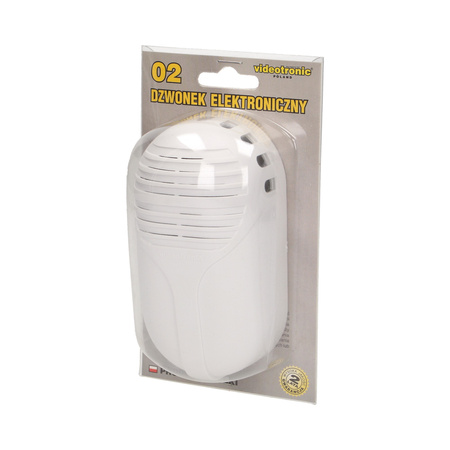 Dzwonek elektroniczny dwutonowy 8V. biały OR-DP-VD-147/W/8V