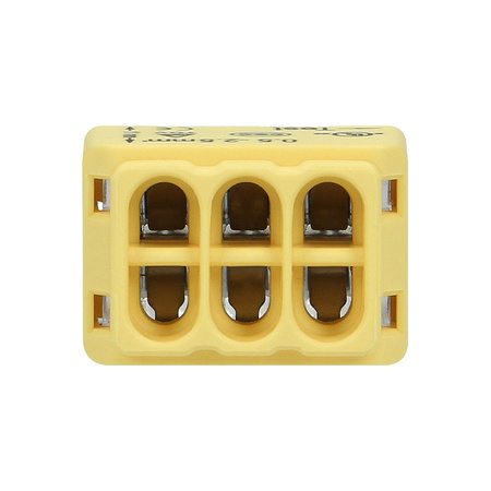 Złączka instalacyjna wciskana 6-przewodowa dwurzędowa na drut 0.75-2.5mm2 IEC 300V/24A 10 szt. OR-SZ-8004/6/10