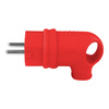 Wtyczka gumowa kątowa 16A 230V czerwona Schuko 3101-302-1600