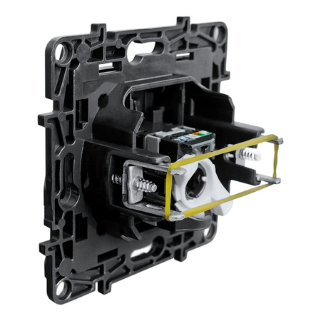 Gniazdo komputerowe pojedyncze RJ45 6A STP czarne Niloe Step 863569