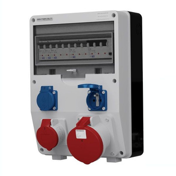 Rozdzielnica budowlana TD-S/Fi 63A 16A 2x230V gniazda Mennekes Doktorvolt DV-2473-F