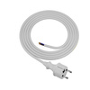 Przewód przyłączeniowy 1,5m z wtyczką prostą 250V 16A 3x1,5 mm² IP44 H05VV-F PP-40H biały W-98379