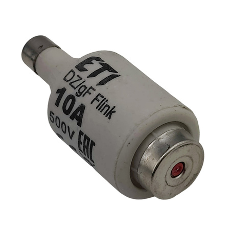 Wkładka topikowa ETI porcelana DII DZ/gF 10A/500V 002312104