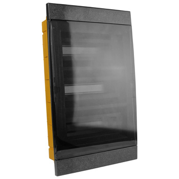 Rozdzielnica podtynkowa 36 modułowa IP40 czarna M-L 970.36.N