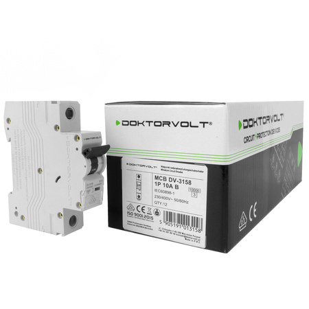 Wyłącznik nadprądowy MCB 10kA 1P 10A VDE B10A Doktorvolt DV-3158