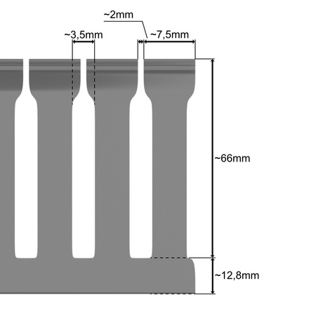 Korytko grzebieniowe 40x100 Kanał kablowy z pokrywą 1m 8/12 E354
