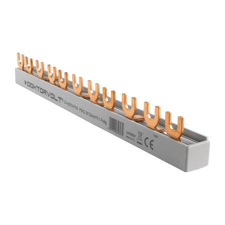 Szyna łączeniowa grzebieniowa PS/G 3-fazowa 11-modułowa 12mm2 80A DV 6275