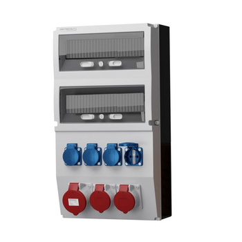 Rozdzielnica budowlana eXT 32A 2x16A 4x230V Schuko Mennekes Doktorvolt DV-2285-D