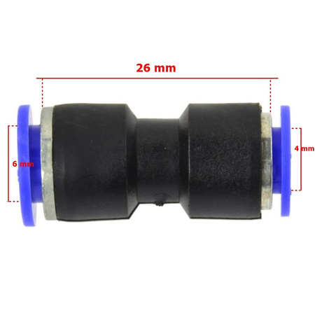 Złączka automatyczna do węża PU/PE redukcja fi 10-8 mm G03022