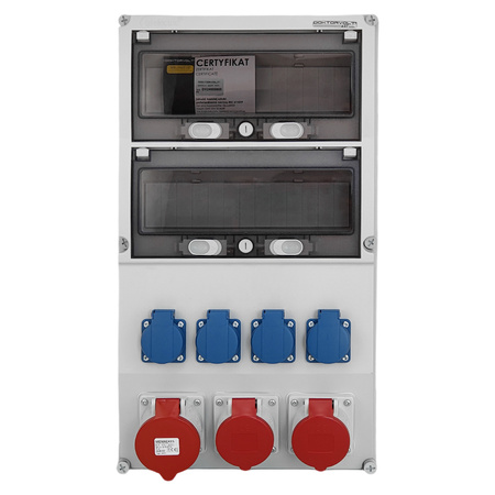 Rozdzielnica budowlana eXT 32A 2x16A 4x230V Schuko Mennekes Doktorvolt DV-2285-D