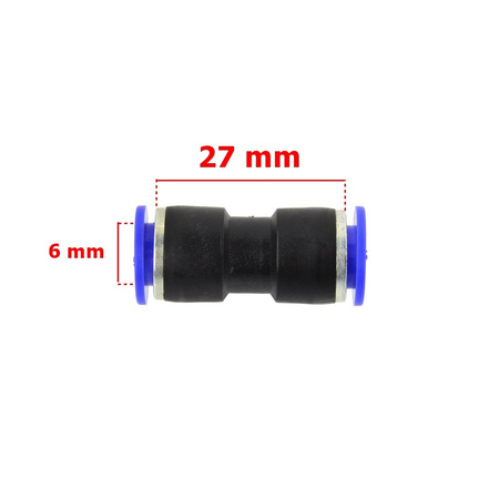 Złączka automatyczna do węża PU/PE prosta fi 10 mm G03013