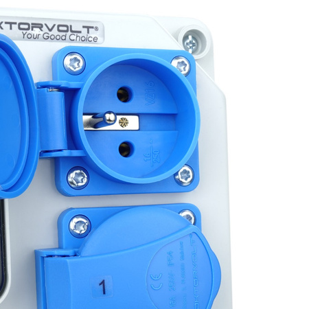 Uzbrojona rozdzielnica budowlana HL-S 32A 16A 2x230V Doktorvolt DV-5354-F
