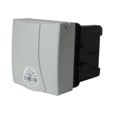 Gniazdo ścienne CEE z puszką podtynkowe 32A 400V 5P IZV 3253