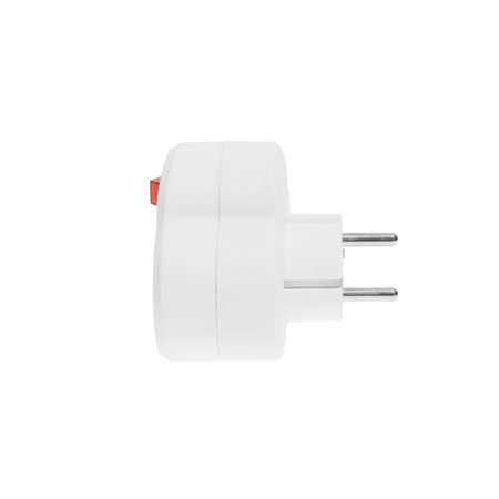Rozgałęźnik wtyczkowy z dwoma gniazdami 230V Schuko i wyłącznikiem W-32000