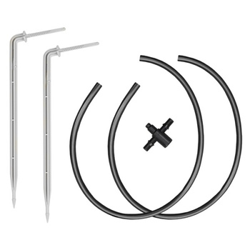 Długi kątowy kroplownik patykowy 2,2l/h z dwójnikiem, 2xwężyk 50cm Bradas DSK-2222L